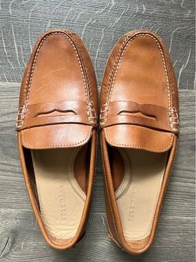 Cole Haan Men's Cognac Leather Penny Loafers